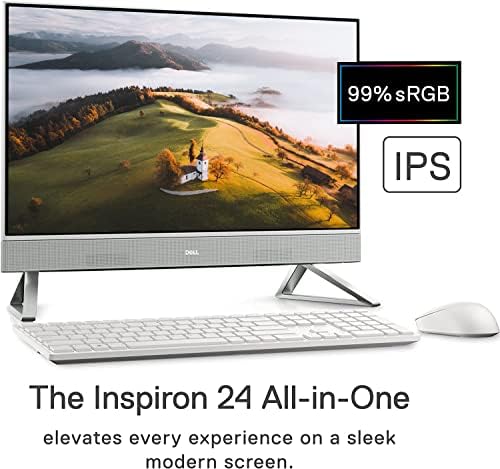Dell Inspiron 24-5410 23,8 AiO Сензорен компютър i5-1235U 12 GB, 1 TB Твърд диск, 256 GB SSD Рециклирани