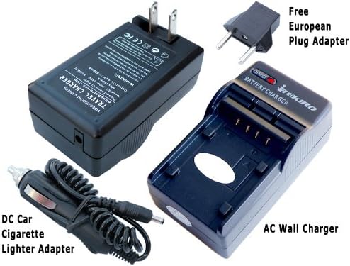 iTEKIRO AC Стенно Зарядно за Кола dc Комплект за Sanyo Xacti VPC-WH1 + iTEKIRO 10-в-1 USB Кабел За зареждане