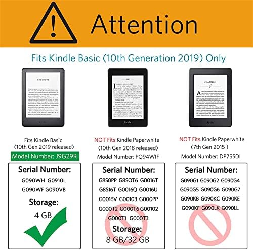 Калъф за Kindle (подходящ само за 7-то поколение 2014, модел: WP63GW) с функция за автоматично включване/изключване,