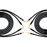 Най-ДОБРИТЕ В СВЕТА КАБЕЛИ 12-Крак Коаксиален Аудиофильский акустичен кабел, двойка кабели, изработени по поръчка с помощта на златно конектори тип Банан Mogami 3082 Wire &