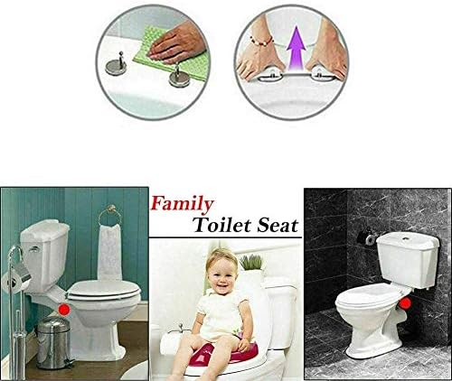 Седалка за тоалетна 2 в 1 с детска седалка, Быстросъемное с един бутон, U-Образна Леко закрывающееся Семейно