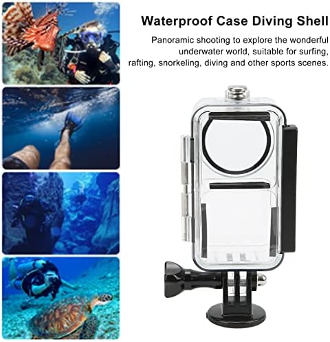 Binyalir Diving Shell за Действие 2, Комплект с два Екрана, Водоустойчив Калъф за спортна камера Diving Shell