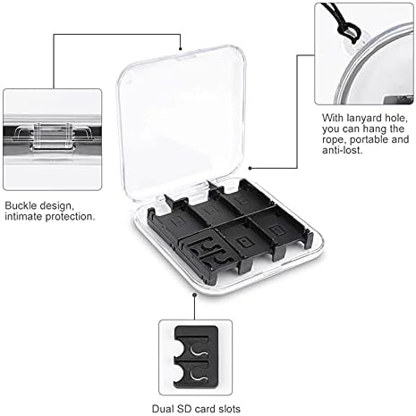 Калъф за съхранение слот за карти с изображение на Черна Котешка Мордочки, Твърд Защитен Органайзер За Nintendo Switch (Прозрачна обвивка с 12 слота)