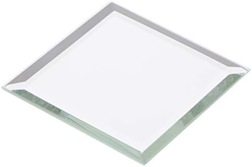 Квадратно огледало със скосен стъкло Plymor 3 мм, 2.5 инча x 2.5 инча (опаковка от 3 броя)