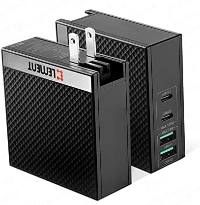 Зарядно устройство, USB C [GaN Tech] 100 W на 4-пристанище Стенно зарядно устройство PD с 5-футовым USB кабел