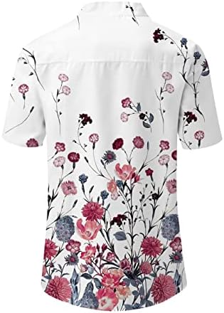 Дамски Блузи Летни Ежедневни Ризи Henley, Тениска с V-образно деколте и копчета, Свободна Блуза С Флорални Принтом,