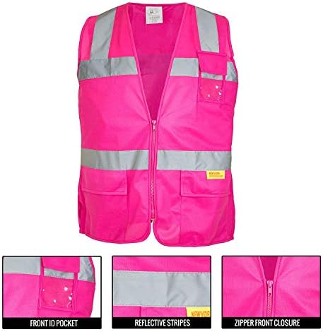 Жена жилетка за сигурност, сертифицирани ANSI/ISEA клас 2, New York Hi-Elbi Workwear на NEDYALKO Safety PK0430