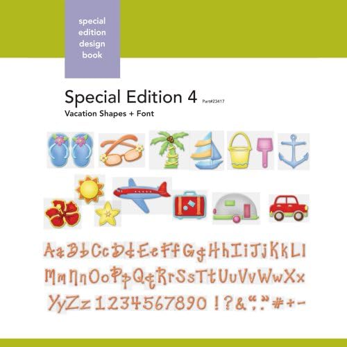 Книгата дизайн Xyron Vacation-Форми и Шрифтове Специално издание за персонални системи за рязане Xyron