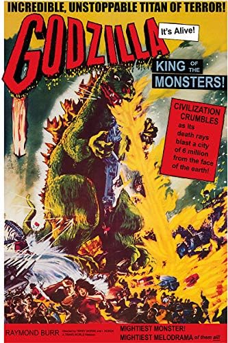 Американските Подарък услуги - Ретро Постер на научно-фантастичен филм Годзила, Крал на чудовища - 11x17
