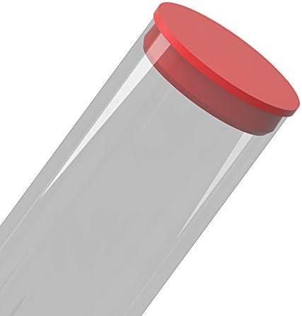 Кръгли полипропиленови капачки - Кръгъл накрайник за тръби Cleartec 1-7/16 - Червена (Средна) Полипропиленова