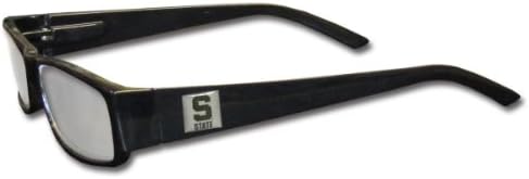 NCAA Siskiyou Sports Fan Shop Щата Мичиган, класически Очила за четене Spartans, Мощност на четене: + 2,25 Черен