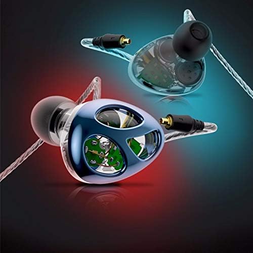 LTXHorde ушите Кабелни Слушалки Звукоизолирани, защитени от изпотяване стерео слушалки с три драйвери и микрофон,