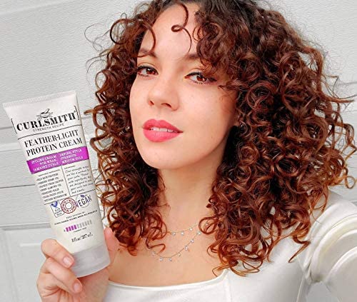 CURLSMITH - Лек Протеинов крем за оформяне на косата, за слабите, Повредени къдрици, Средна фиксация (8 течни