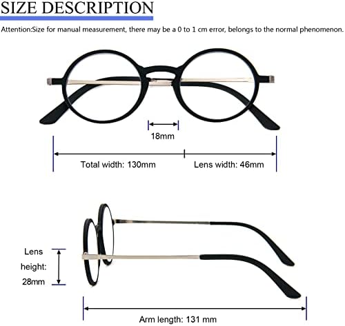 Тънки плоски кръгли очила за четене KoKoBin със защита от синия цвят, са нечупливи джобни очила с защита от