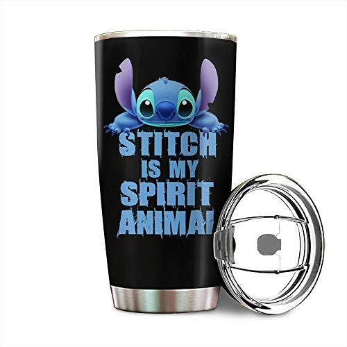 Stitch Is My Spirit Лилоандстич ТЕЛЕВИЗИОННИ анимационни серии Животни Чаша От Неръждаема Стомана, 20 грама