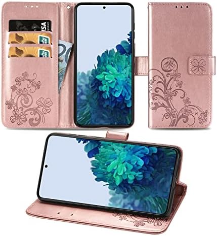 TopFunny Калъфи Galaxy S22, една чанта-портфейл за жени, държач за карти, флип-надолу корица-Фолио, Релефно