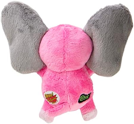 Плюшен играчка за кучета goDog Flips Pig-Слон с Тих Писък, технология за Защита от дъвчене Розови, Малък