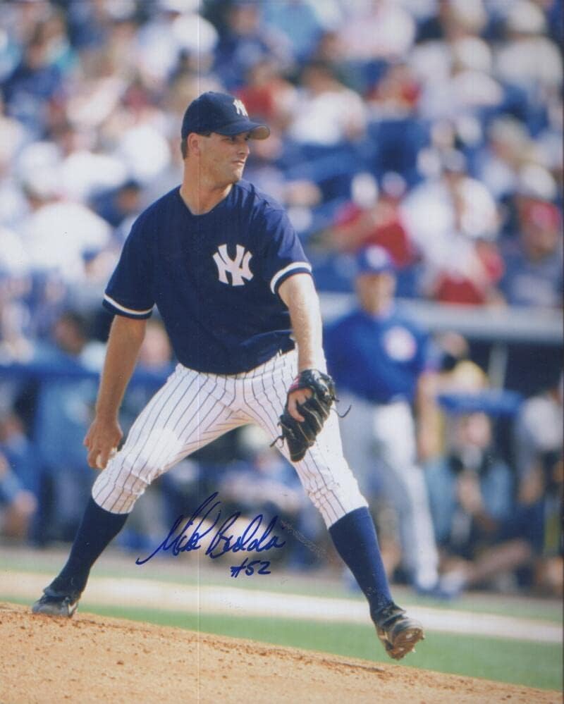 Майк Бъди на Ню Йорк Янкис Подписа Снимка 8x10 с автограф W / Coa - Снимки на MLB с автограф