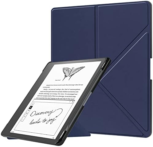 Калъф GUKSRASO за Kindle Scribe 10.2 инча 2022 г. съобщение, с държач за моливи, фина Сгъваема стойка от изкуствена