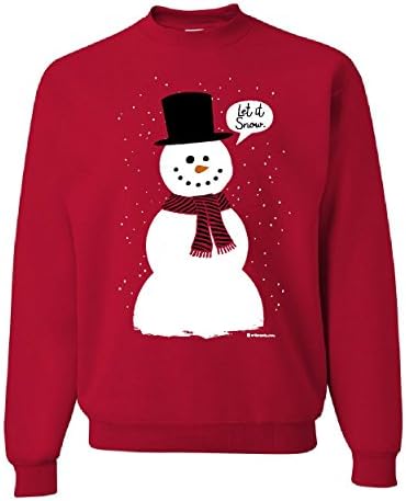 Тениска Hunt Let It Snow Hoody с Забавен Снеговиком Коледен Пуловер