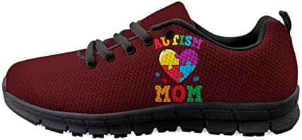 owaheson Аутизъм Heart Mom Мъжки Бягаща Лека Дишаща Ежедневни Спортни Обувки, Модни Маратонки За Ходене