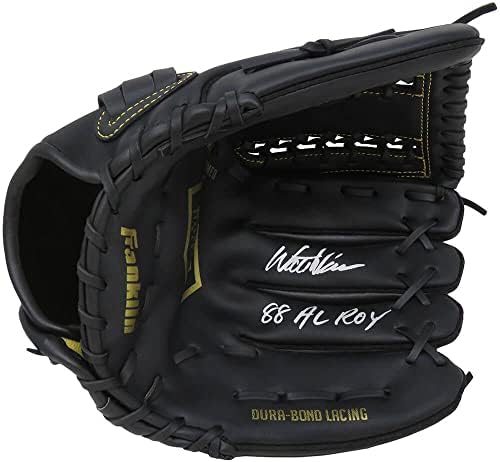 Черна бейзболна ръкавица Franklin FlexMaster с автограф на Уолт Вайс, ръкавици за полеви играчи, 88 ЕЛА Рой,