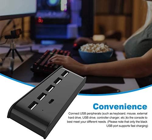 BGYPT 5-Портов за Високоскоростен Адаптер-Сплитер Игрова конзола USB Хъб, богат на функции за игралната конзола