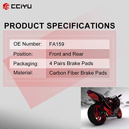 Спирачни Накладки за мотоциклети CCIYU са Подходящи За Polaris 2004 2005 2007 2008 2009 2010 2011 2012 2013,