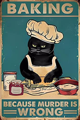 Реколта Лидице Знак за Печене, Защото Убийството Неправилно Котката е Черна Котка, Метален Плакат Знаци Стенен