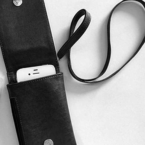 Геометричен Модел Гълъб Орига Телефон В Чантата Си Портфейл Окачен Мобилен Калъф Черен Джоба