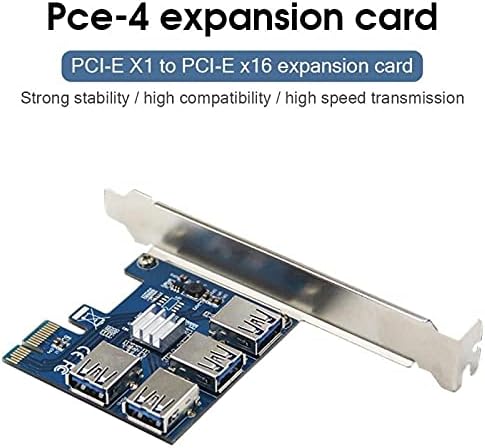 Конектори PCI-E до PCI-E Странично Card Адаптер 1 Завой 4 Слота PCI-Express 1x-16x USB 3.0 Адаптер, PCIe Конвертор