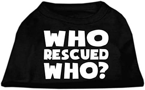 Тениска с Трафаретным принтом Mirage Pet Products Who Rescued Who, Среден, Лилаво