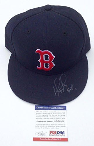 Бейзболна шапка Дейвид Ортиса с автограф б.p. Boston Red Sox New Era Psa Coa Ad74528 - Шапки с автограф