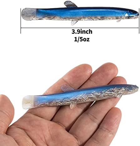 Dr.Fish 5 Опаковки Меки Примамки Пясъчна ЗМИОРКА Пластмасови Риболовни Примамки, Воблери Стръв за Улов на Гольца