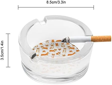 Corgi в Действие Цигари Стъклени Пепелници през Цялата Титуляр За Пушачи Пепелник За Декорация на Плота Дома