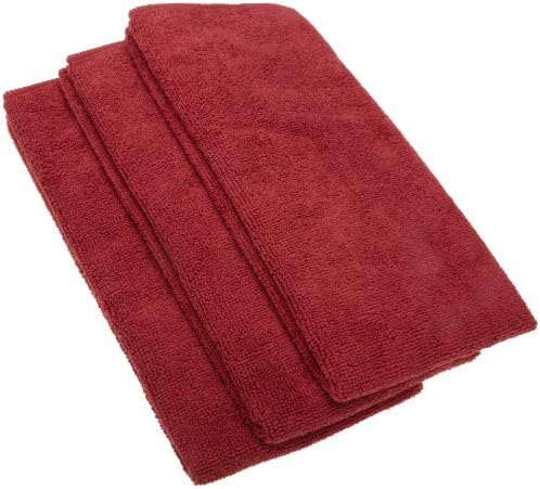 Кърпа за почистване на EXCELLO and Design Внос CAMZ76292 Тъмно-Червено от микрофибър, (Опаковка от 3 броя)