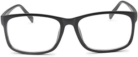 HUIHUIKK Недалновидни Очила за късогледство Голям размер Ежедневна употреба, Мъжки и Женски Черни Очила за далекогледство