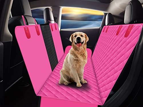 Защитен калъф за задна седалка за кучета за леки автомобили, SUV и Камиони с Мрежесто прозореца, Устойчив на