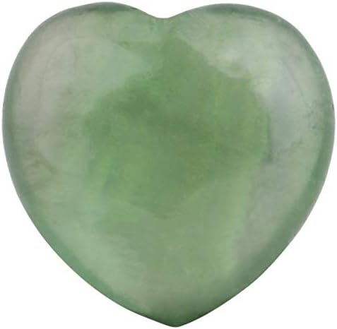 Шарвгун Флуорит Зелен Камък на Сърцето Медитативна Литотерапия, Декорация във формата на сърце Рейки за лечение