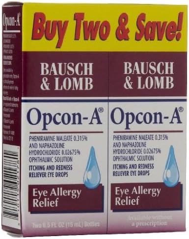 Opcon-Очни капки за облекчаване на алергии, сърбеж и Зачервяване, 5 течни унции