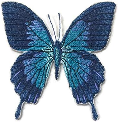 Обичай Невероятни и уникални многоцветни пеперуди [Лястовича опашка Улисса], Бродирани желязо нашивке [3,5 х