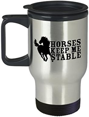Чаша за пътуване Horses Keep Me Stable - най-Добрият Неподходящ Настървени Кафе коментар, Чаена Чаша Със Смешни