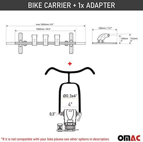 Велосипедна стойка OMAC Багажника Bed за Nissan Frontier, 3 Стойки за велосипеди на Товара £ 112, Алуминий и