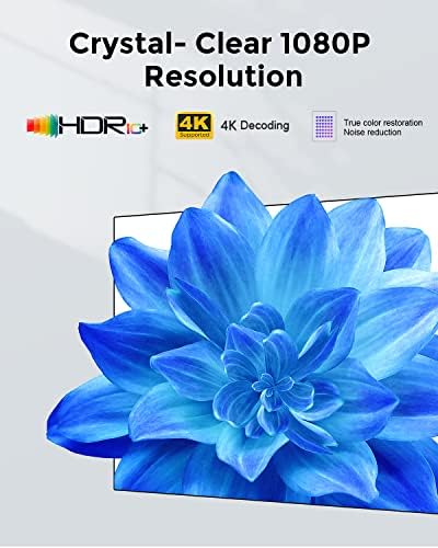 Проектор POKITTER Orca 1080P с Wi-Fi и Bluetooth, Android 9.0 с 5000+ приложения, 550 ANSI Лумена, Автофокус,