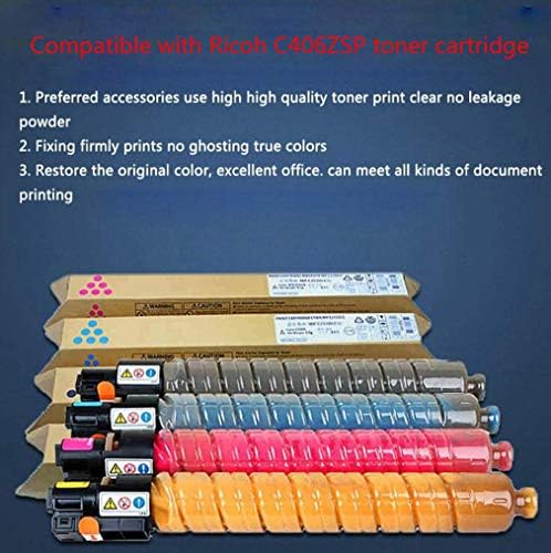 Тонер касета C406ZSP, Съвместим с Цветен тонер касета за копирна машина Ricoh MPC306 C406zps MPC406SP, 4 цвята,