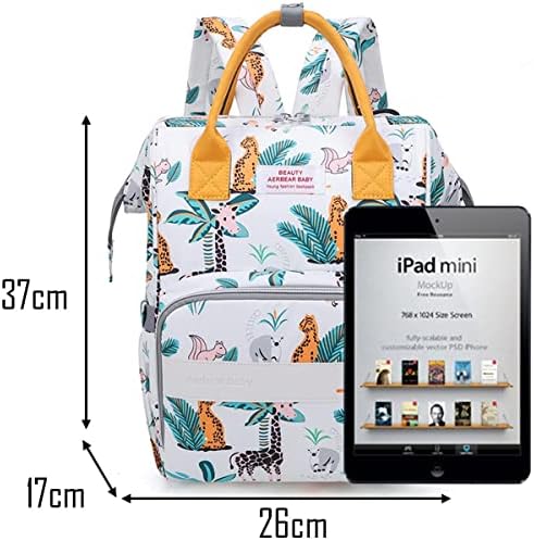 Чанта за памперси ZIOSINM - Чанта за бебешки Пелени, Раница с Утепленной чанта за бебешки Шишета, Модерен Раница