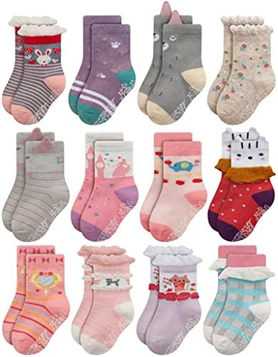 ОРИГИНАЛНИ Нескользящие Памучни Чорапи За екипажа С Дръжки За Новородени Бебета И Момичета