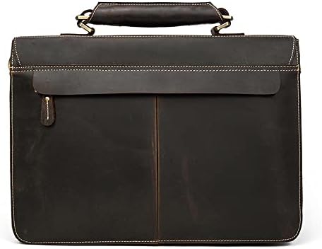 Орех, 1 бр., Ретро Мъжки портфейл с Голям капацитет, чанта за лаптоп, чанта-Месинджър, Бизнес Пътна чанта (Цвят: