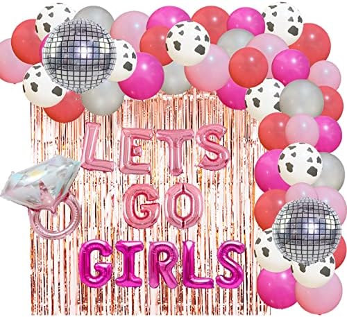 16Банер с въздушно топка от Розово Злато За момичета Lets Go, моминско парти в Нешвил, Последна Родео, моминско