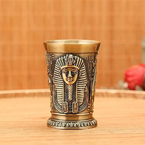 TUNWIN Ретро метален египетски вино чаша с надпис Фараон Тук, метално меню с коктейли чаша, воден бар, начало